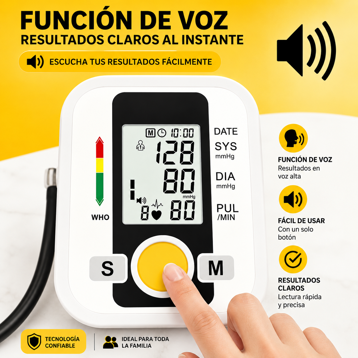 Controla Tu Presión y Oxígeno en Segundos Desde Casa Monitoreo rápido, preciso y fácil para toda la familia.