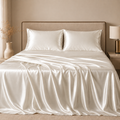 Sábana de Satén Suave y Elegante para Cama + 2 Fundas de Almohada